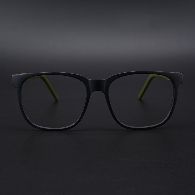 Eyejack Rush Matt Black Square Eyeglasses for Men & Women (1003CL659-C5)