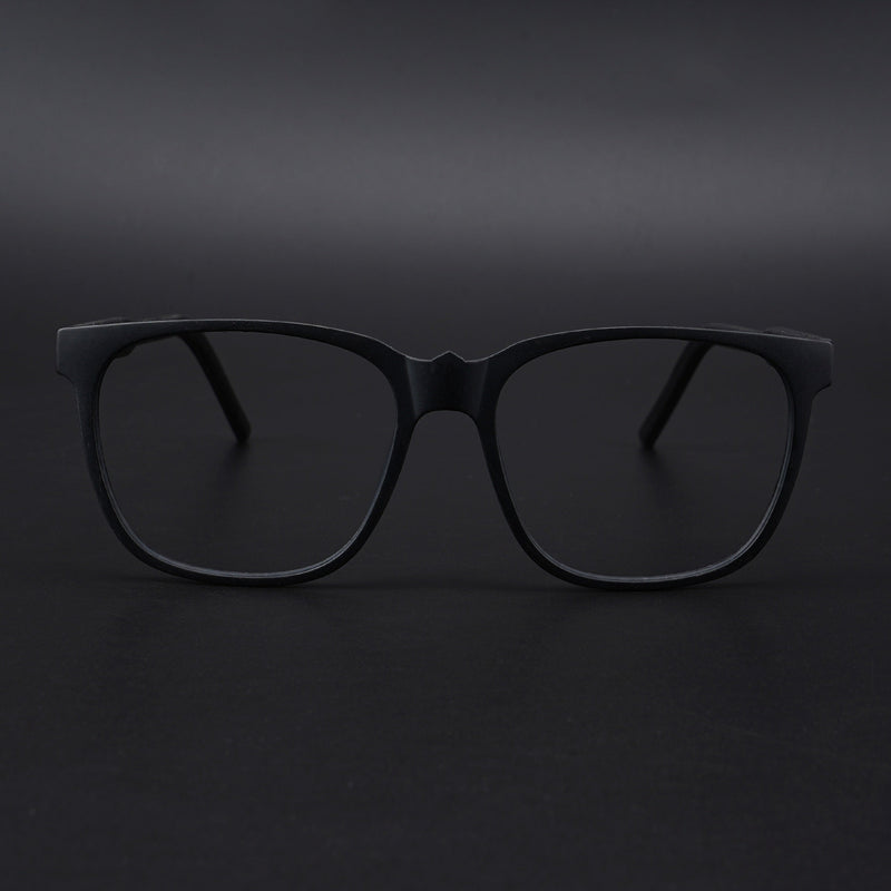 Eyejack Rush Matt Black Square Eyeglasses for Men & Women (1003CL661-C7)