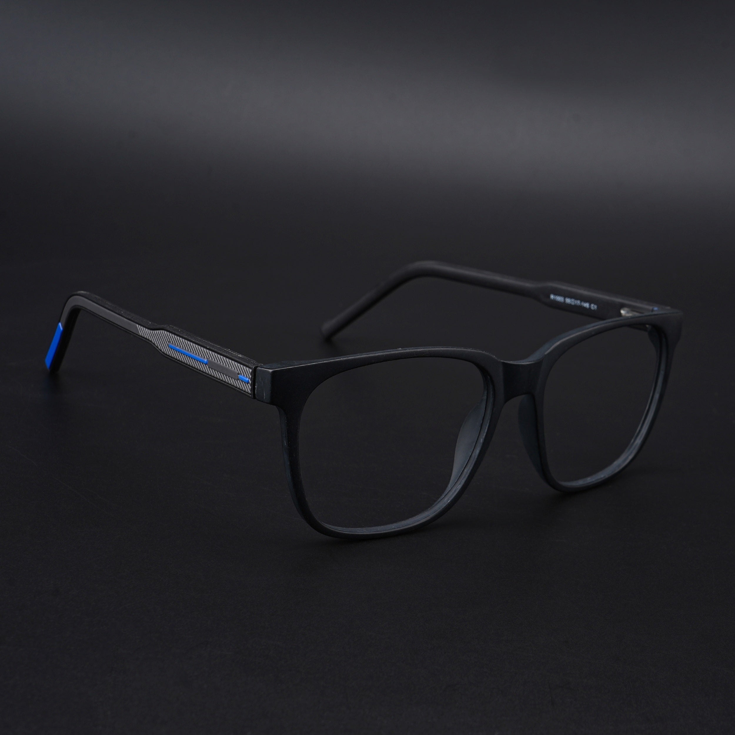 Eyejack Rush Matt Black Square Eyeglasses for Men & Women (1003CL661-C7)