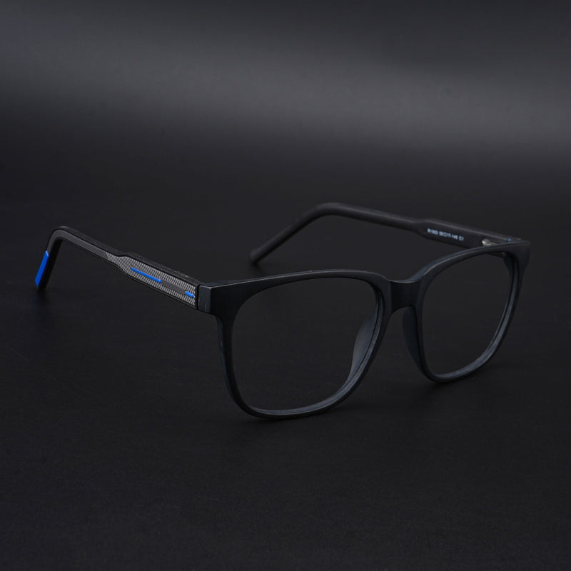Eyejack Rush Matt Black Square Eyeglasses for Men & Women (1003CL661-C7)