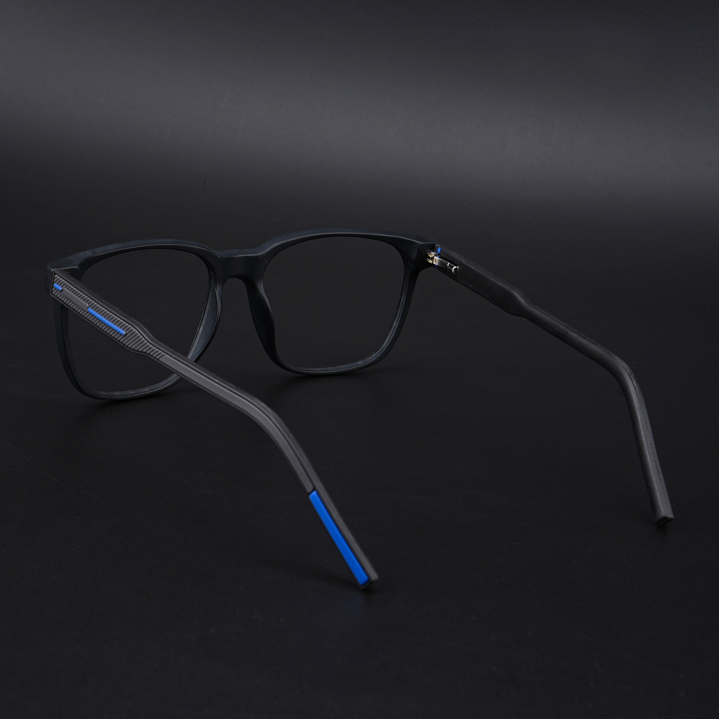 Eyejack Rush Matt Black Square Eyeglasses for Men & Women (1003CL661-C7)