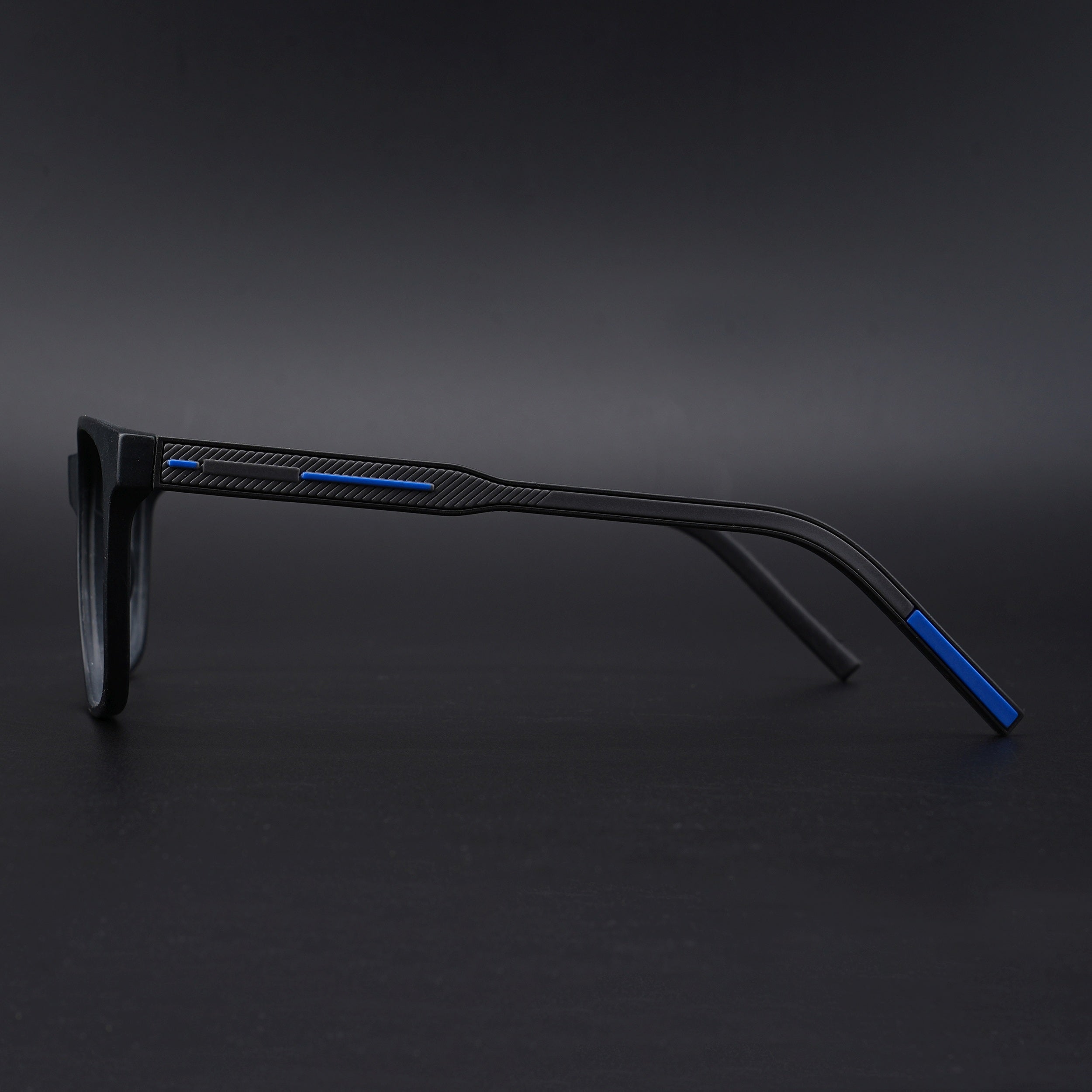 Eyejack Rush Matt Black Square Eyeglasses for Men & Women (1003CL661-C7)