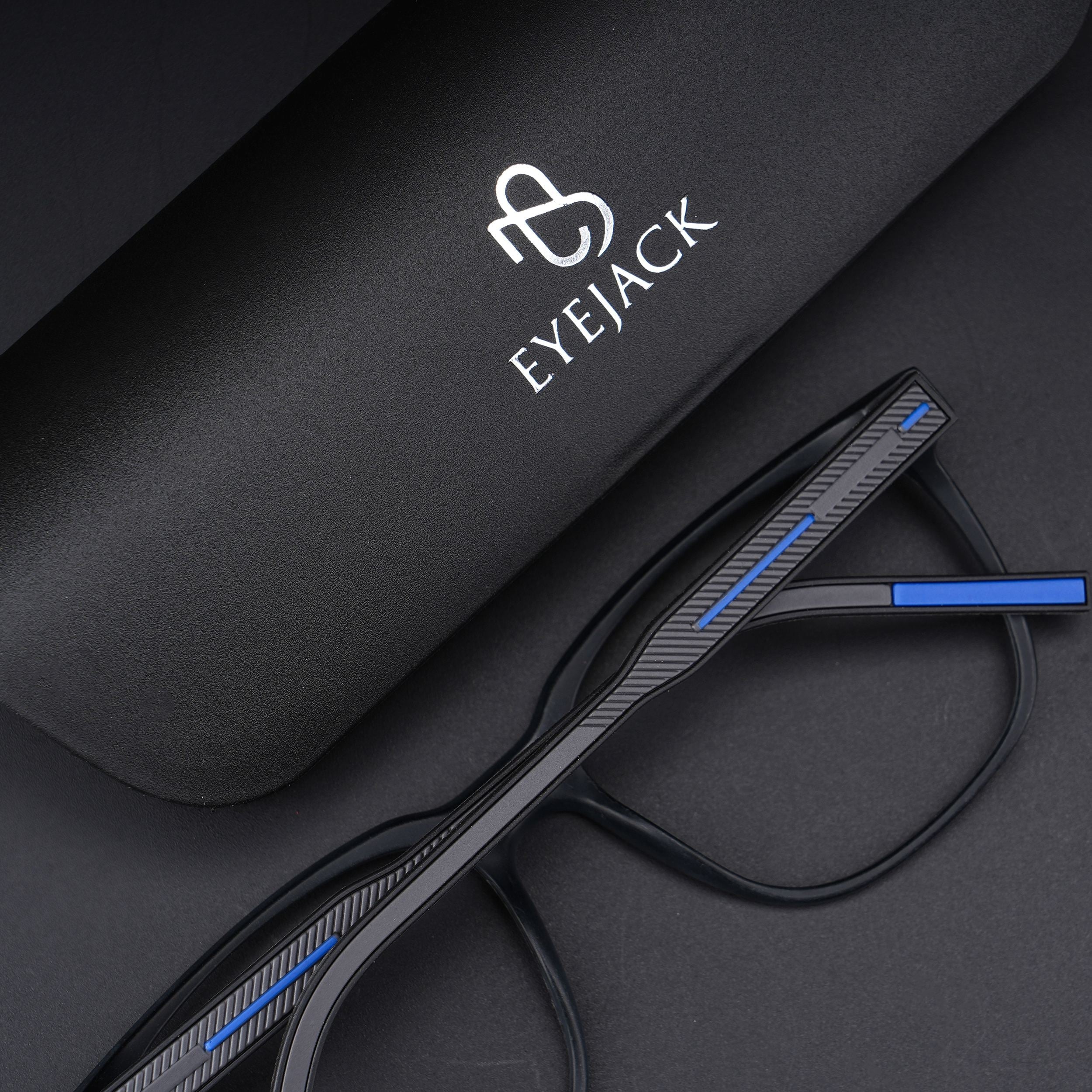 Eyejack Rush Matt Black Square Eyeglasses for Men & Women (1003CL661-C7)