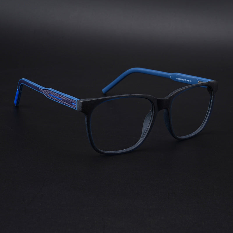 Eyejack Rush Navy Blue Square Eyeglasses for Men & Women (1003CL662-C8)