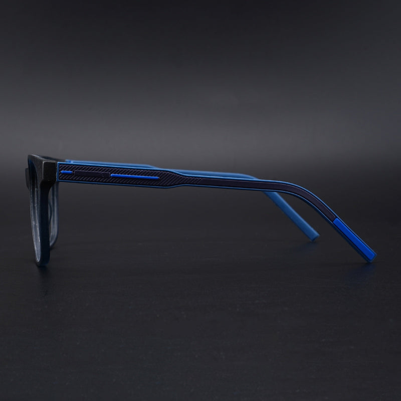 Eyejack Rush Navy Blue Square Eyeglasses for Men & Women (1003CL662-C8)
