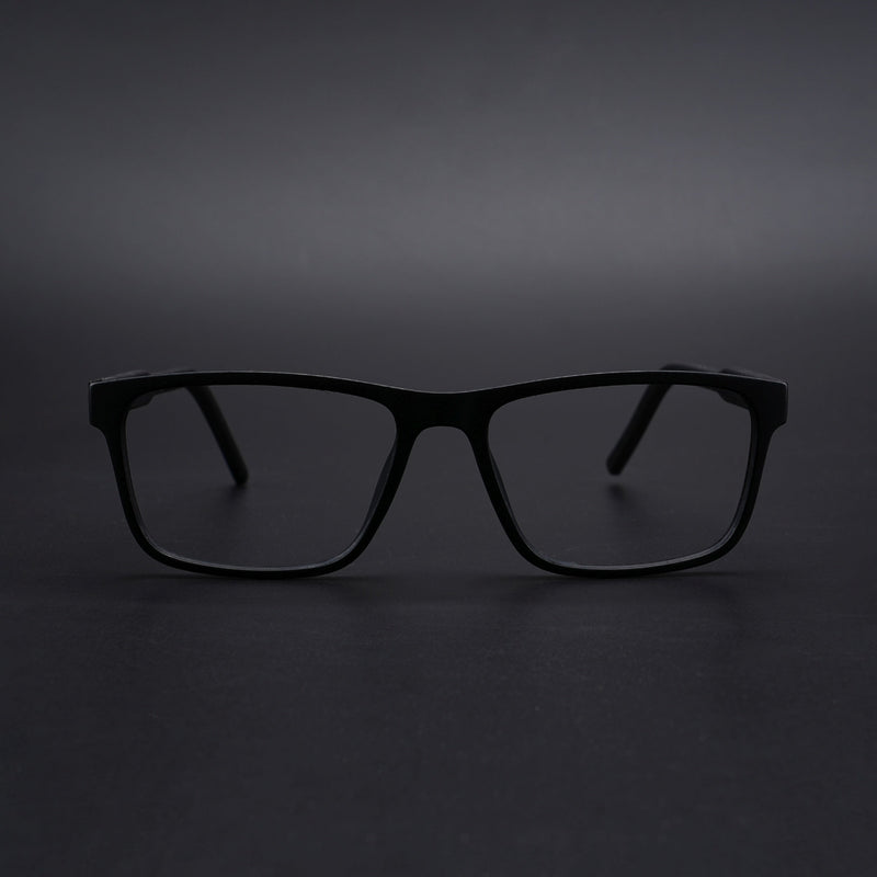 Eyejack Rush Matt Black Square Eyeglasses for Men & Women (1004CL671-C7)
