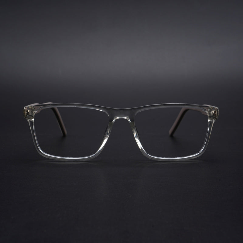 Eyejack Rush Transparent Square Eyeglasses for Men & Women (1004CL666-C2)