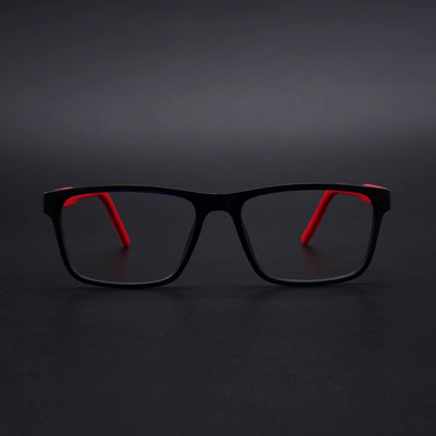 Eyejack Rush Navy Blue Square Eyeglasses for Men & Women (1004CL667-C3)