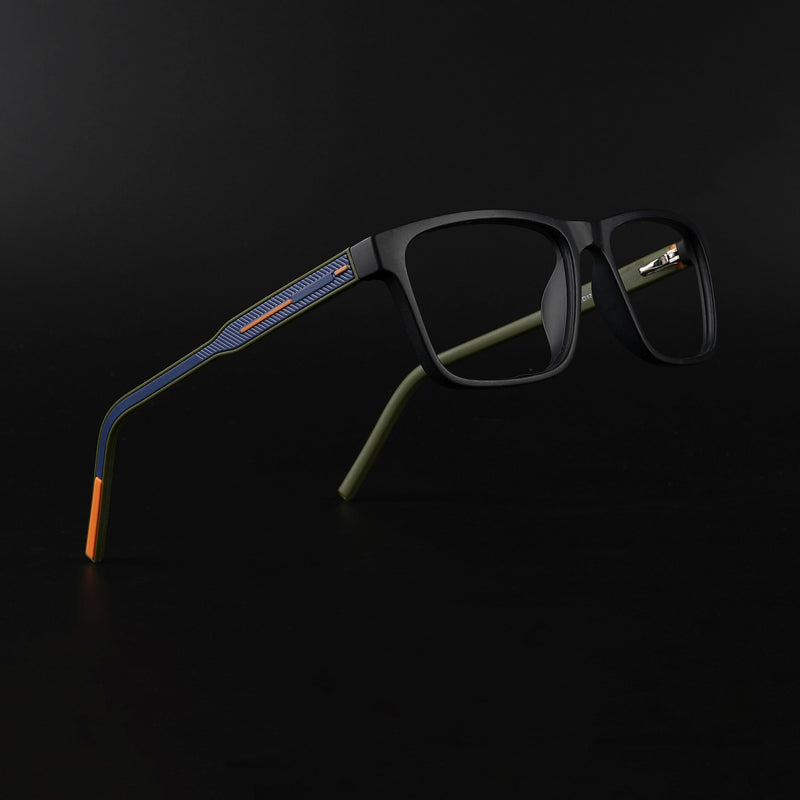 Eyejack Rush Matt Black Square Eyeglasses for Men & Women (1004CL669-C5)