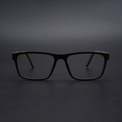Eyejack Rush Matt Black Square Eyeglasses for Men & Women (1004CL669-C5)