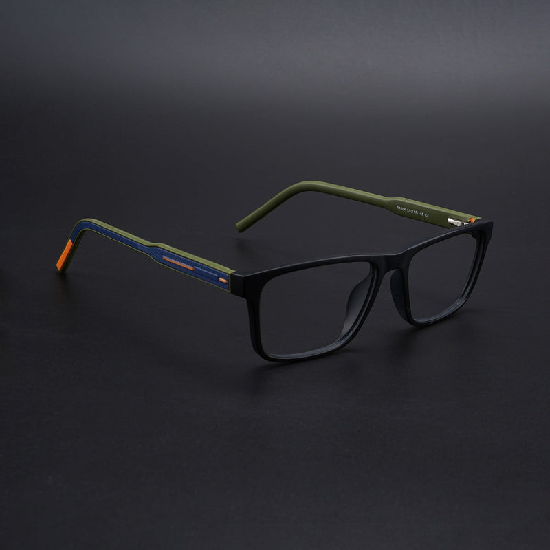 Eyejack Rush Matt Black Square Eyeglasses for Men & Women (1004CL669-C5)