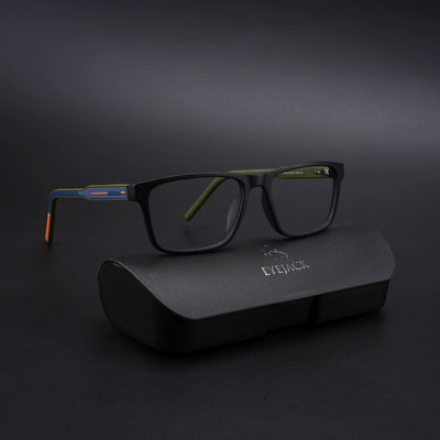 Eyejack Rush Matt Black Square Eyeglasses for Men & Women (1004CL669-C5)