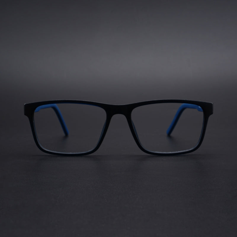 Eyejack Rush Navy Blue Square Eyeglasses for Men & Women (1004CL672-C8)