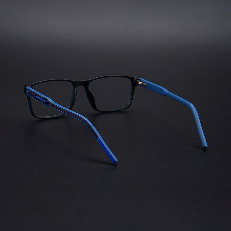 Eyejack Rush Navy Blue Square Eyeglasses for Men & Women (1004CL672-C8)