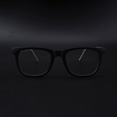 Eyejack Rush Matt Black Square Eyeglasses for Men & Women (1005CL675-C1)