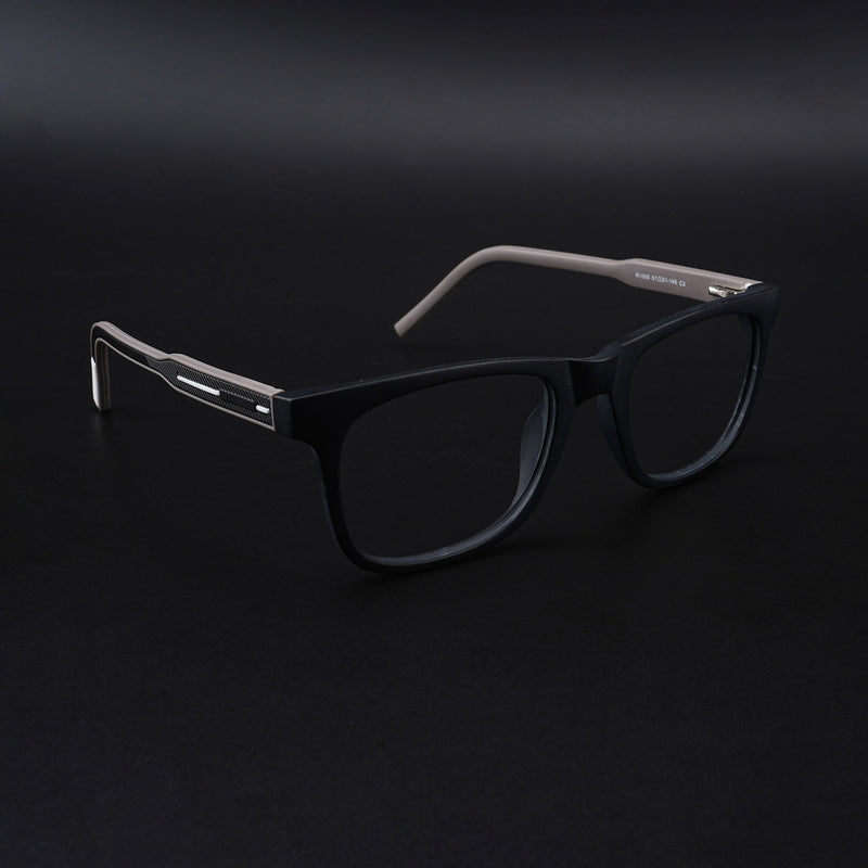 Eyejack Rush Matt Black Square Eyeglasses for Men & Women (1005CL675-C1)
