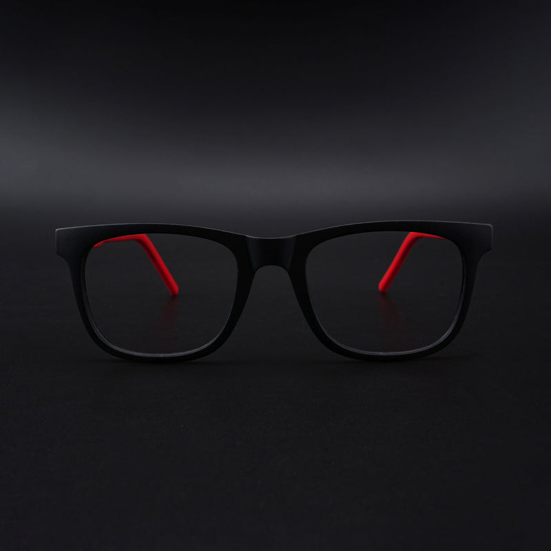 Eyejack Rush Matt Black Square Eyeglasses for Men & Women (1005CL677-C3)