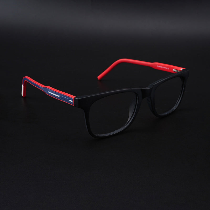 Eyejack Rush Matt Black Square Eyeglasses for Men & Women (1005CL677-C3)