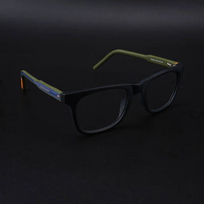 Eyejack Rush Matt Black Square Eyeglasses for Men & Women (1005CL679-C5)