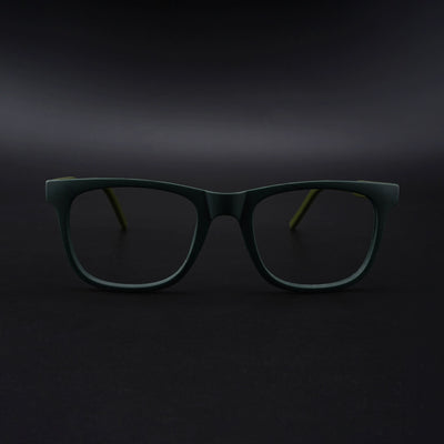 Eyejack Rush Green Square Eyeglasses for Men & Women (1005CL680-C6)