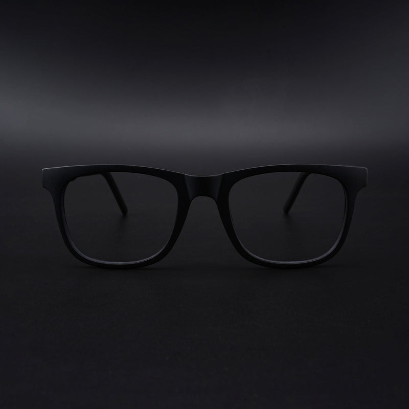 Eyejack Rush Matt Black Square Eyeglasses for Men & Women (1005CL681-C7)