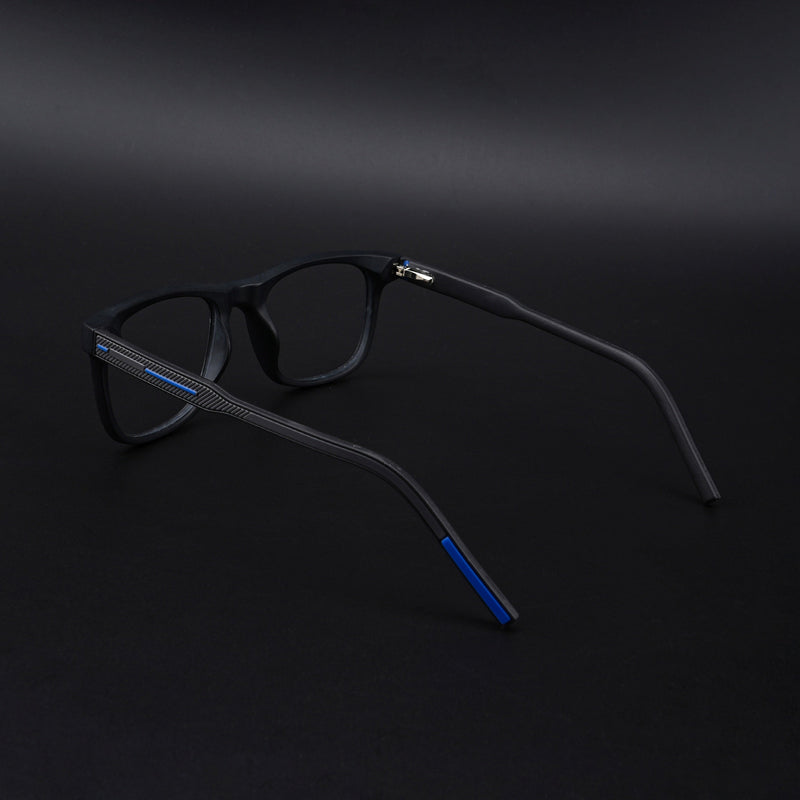 Eyejack Rush Matt Black Square Eyeglasses for Men & Women (1005CL681-C7)