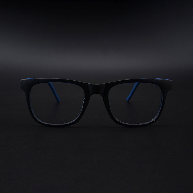 Eyejack Rush Navy Blue Square Eyeglasses for Men & Women (1005CL682-C8)