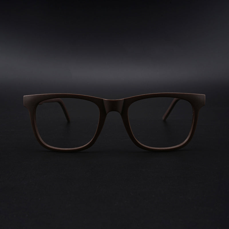 Eyejack Rush Matt Brown Square Eyeglasses for Men & Women (1005CL684-C10)