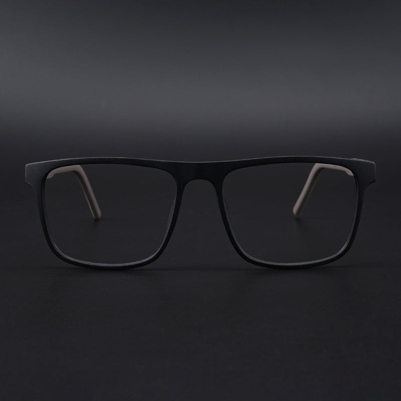 Eyejack Rush Matt Black Square Eyeglasses for Men & Women (1006CL685-C1)