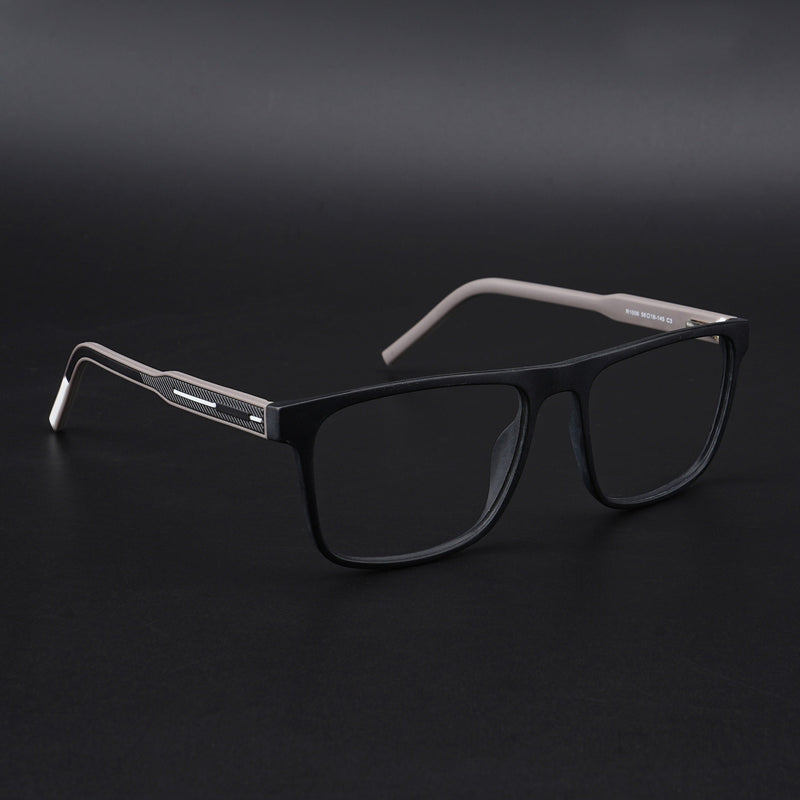Eyejack Rush Matt Black Square Eyeglasses for Men & Women (1006CL685-C1)