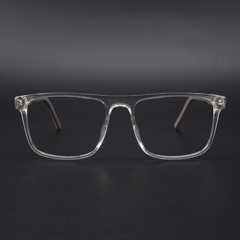 Eyejack Rush Transparent Square Eyeglasses for Men & Women (1006CL686-C2)