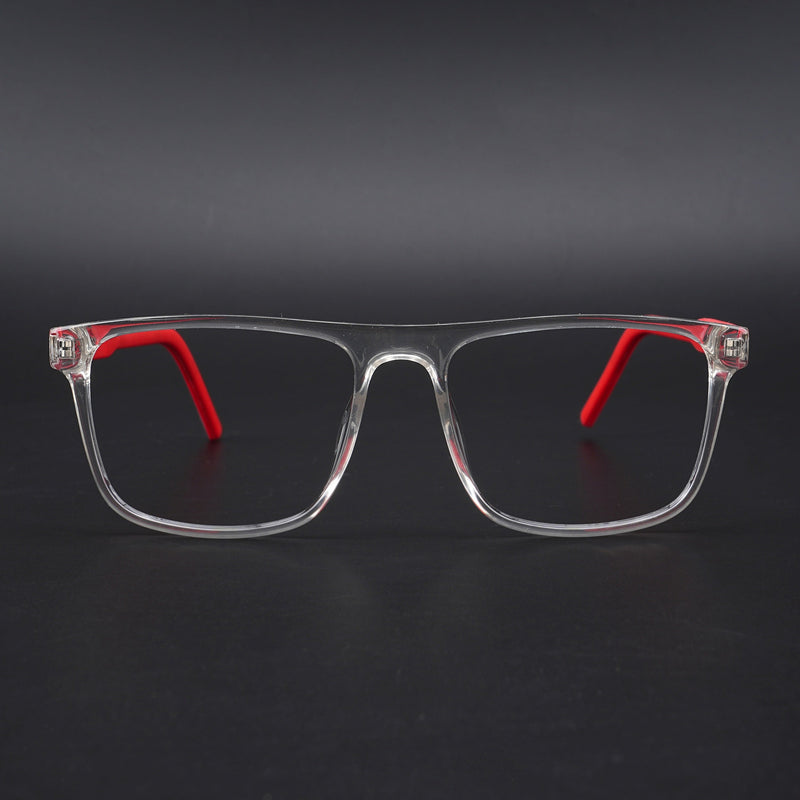 Eyejack Rush Transparent Square Eyeglasses for Men & Women (1006CL688-C4)