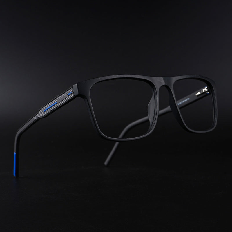 Eyejack Rush Matt Black Square Eyeglasses for Men & Women (1006CL691-C7)