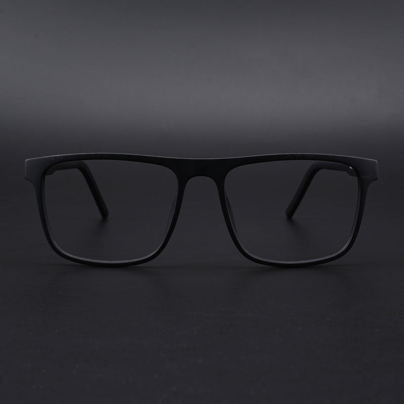 Eyejack Rush Matt Black Square Eyeglasses for Men & Women (1006CL691-C7)