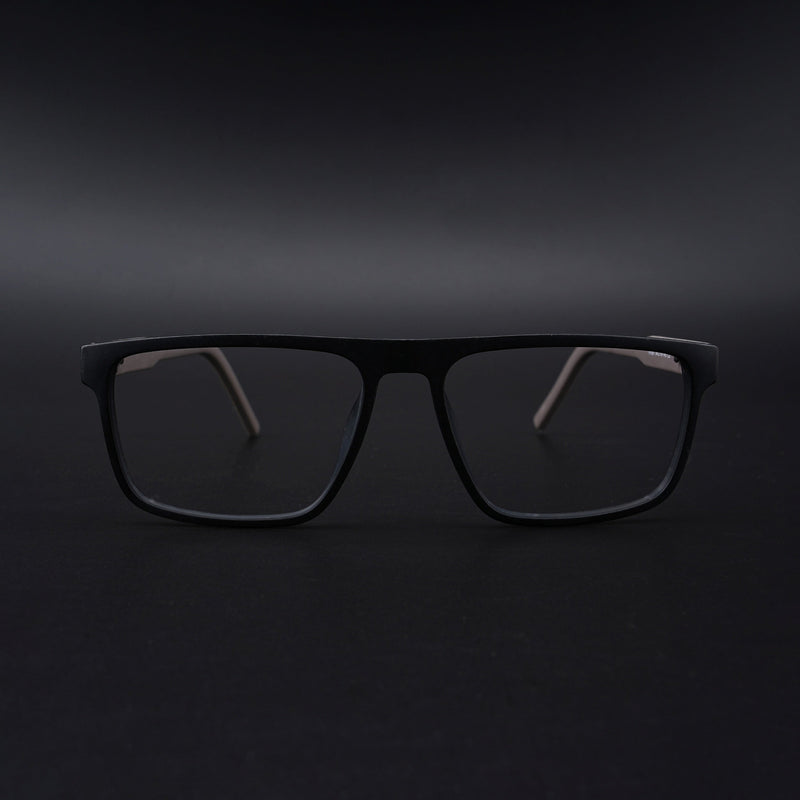 Eyejack Rush Matt Black Square Eyeglasses for Men & Women (1007CL695-C1)