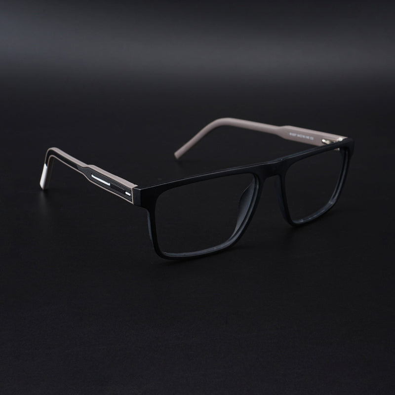 Eyejack Rush Matt Black Square Eyeglasses for Men & Women (1007CL695-C1)