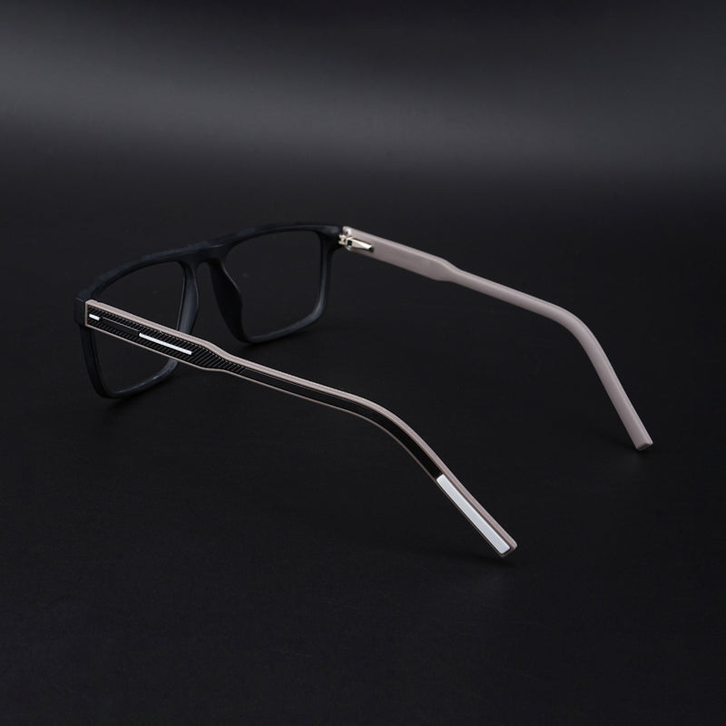 Eyejack Rush Matt Black Square Eyeglasses for Men & Women (1007CL695-C1)