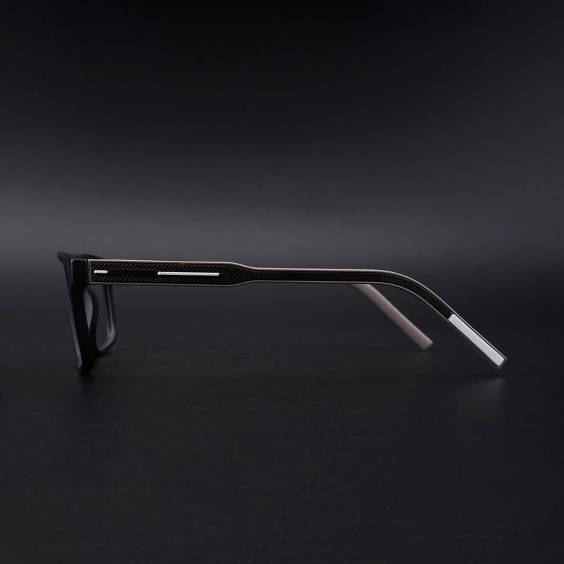 Eyejack Rush Matt Black Square Eyeglasses for Men & Women (1007CL695-C1)
