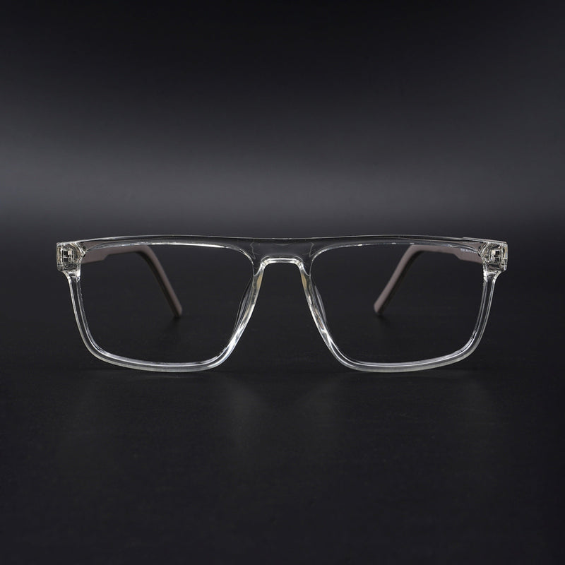 Eyejack Rush Transparent Square Eyeglasses for Men & Women (1007CL696-C2)