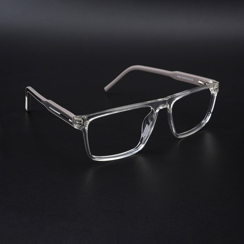 Eyejack Rush Transparent Square Eyeglasses for Men & Women (1007CL696-C2)