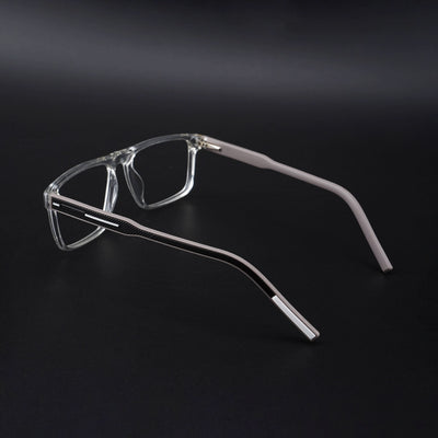 Eyejack Rush Transparent Square Eyeglasses for Men & Women (1007CL696-C2)