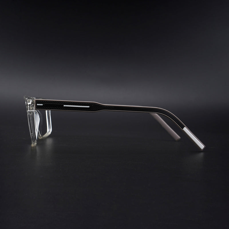 Eyejack Rush Transparent Square Eyeglasses for Men & Women (1007CL696-C2)