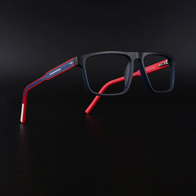 Eyejack Rush Navy Blue Square Eyeglasses for Men & Women (1007CL697-C3)