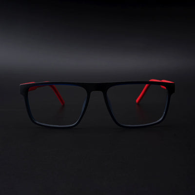 Eyejack Rush Navy Blue Square Eyeglasses for Men & Women (1007CL697-C3)
