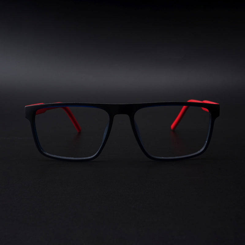 Eyejack Rush Navy Blue Square Eyeglasses for Men & Women (1007CL697-C3)