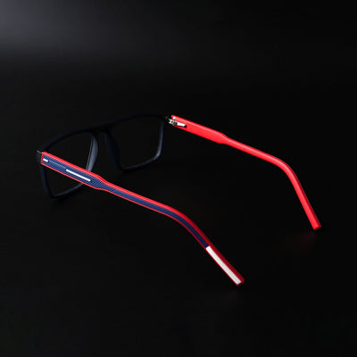 Eyejack Rush Navy Blue Square Eyeglasses for Men & Women (1007CL697-C3)
