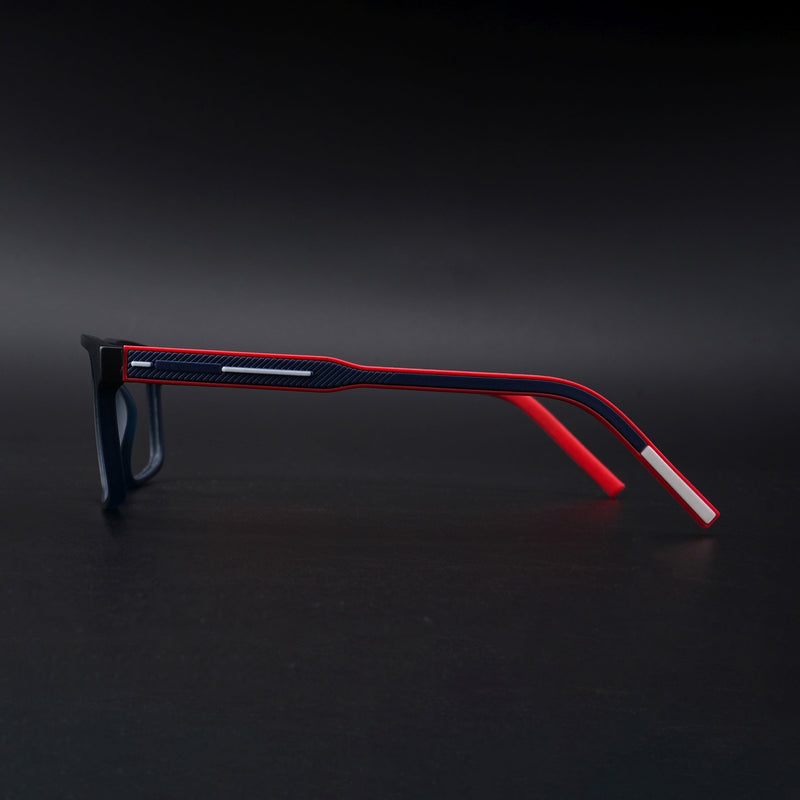 Eyejack Rush Navy Blue Square Eyeglasses for Men & Women (1007CL697-C3)