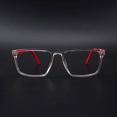 Eyejack Rush Transparent Square Eyeglasses for Men & Women (1007CL698-C4)
