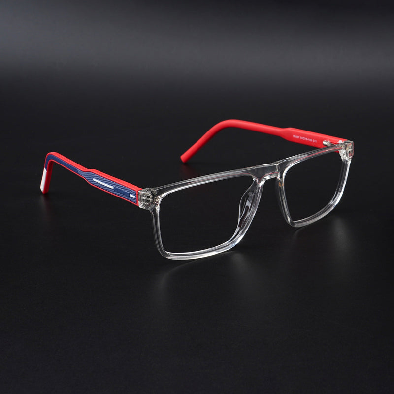 Eyejack Rush Transparent Square Eyeglasses for Men & Women (1007CL698-C4)