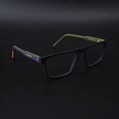 Eyejack Rush Matt Black Square Eyeglasses for Men & Women (1007CL699-C5)